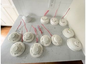 A Collection Of Smoke, Heat And Carbon Monoxide Detectors