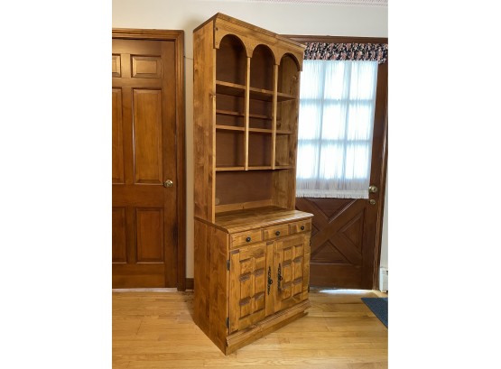 A Two-Piece Vintage Hutch Cabinet