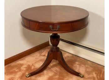 A Vintage Mahogany Drum Table, Imperial Furniture Of Grand Rapids