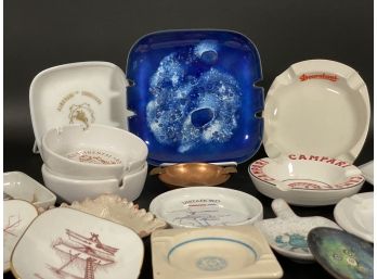A Grouping Of Mid-Century Ashtrays Collected While Travelling
