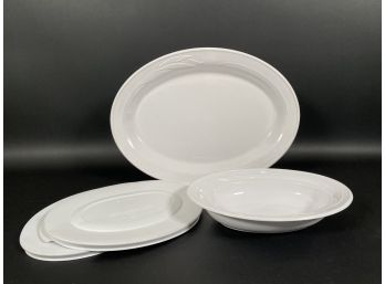 CorningWare Casual Elegance Platter & Oval Bowl