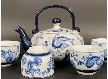 A Beautiful Hand-Painted Porcelain Tea Set, Pier 1