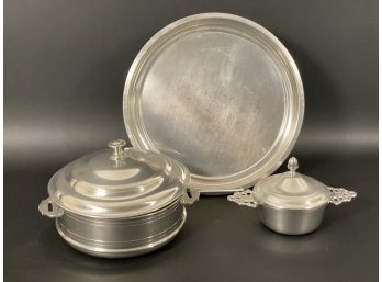 A Nice Assortment Of Vintage Pewter