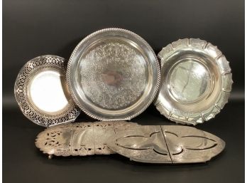 An Assortment Of Silverplate Hostess Items