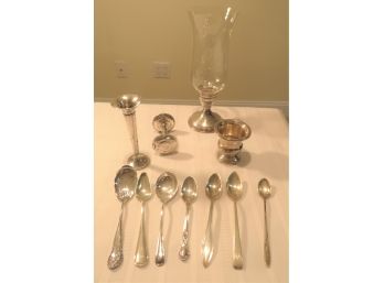 Sterling Silver Tableware And Rattle