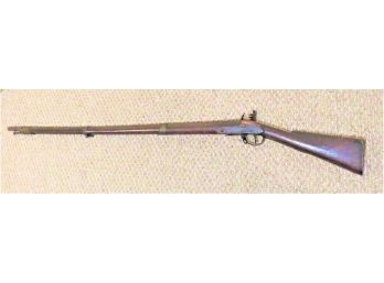 Antique C. Leonard Flintlock Musket Rifle With Ramrod C.1814
