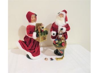 2004 Byer's Choice Talbots Mr And Mrs Santa Clause In Original Boxes