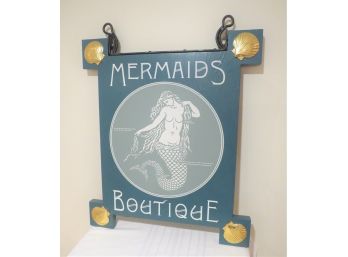 Nautical Mermaid's Boutique Wood Store Sign