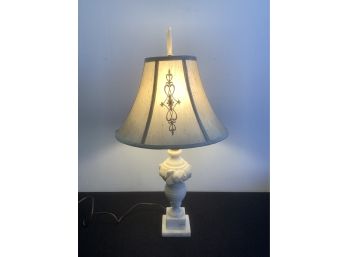 White Marbled Table Lamp #2