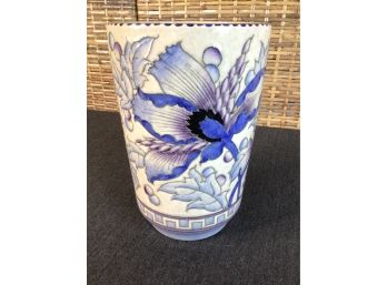 Bursley Ware Charlotte Rhead England Blue And White Vase