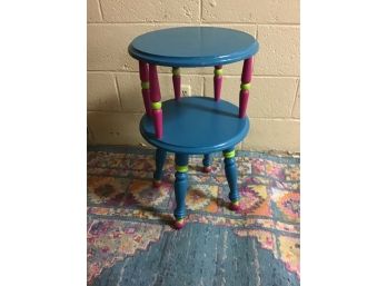 Painted Round Side Table
