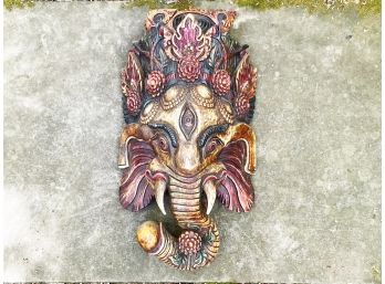 A Large, Antique Indian Ganesha Mask