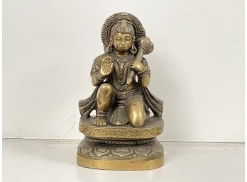An Antique Cast Bronze Of The Hindu God Hanuman