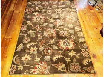 A Modern Floral Rug By Pottery Barn