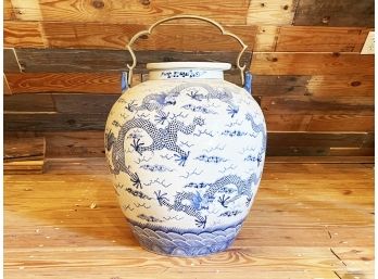 An Antique Asian Transfer Ware Vase