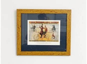 Framed Antique Bicycling Artwork