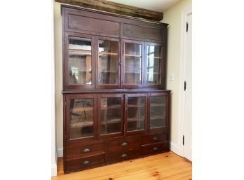 A Large Authentic 19th Century Apothecary Cabinet
