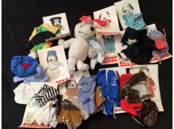 Collectible Vintage Snoopy Plush Doll With 12 Outfits Flying Ace Ref More Peanuts