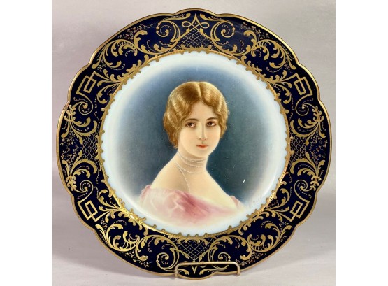 Super Fine Hand Painted Artist Signed Royal Vienna Portrait Cabinet Plate