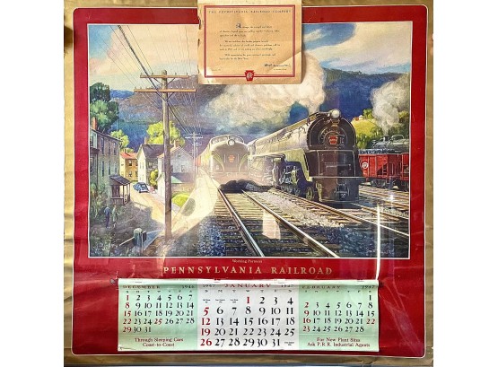 1946 Pennsylvania Railroad Train Graphic Calendar