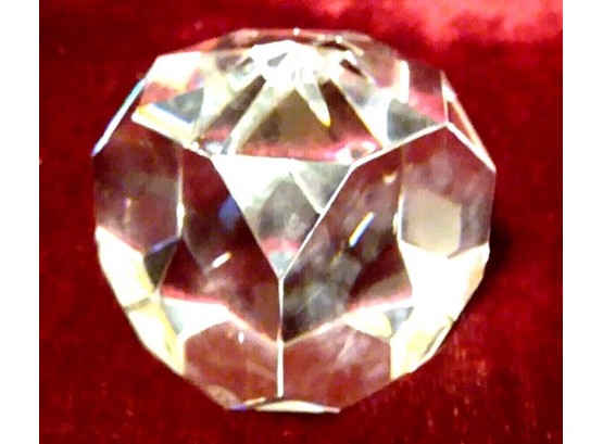 Faceted Signed Baccarat Crystal Paperweight