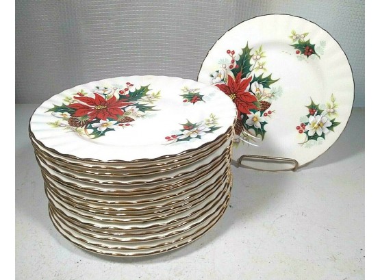 16 Royal Albert Bone China 'Poinsettia' Bread Plates