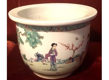 Contemporary Chinese Porcelain Jardiniere Famille Rose Planter