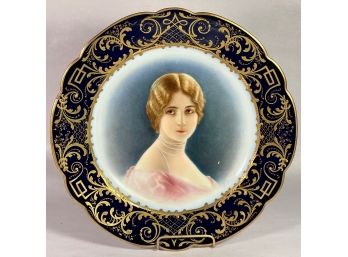 Super Fine Hand Painted Artist Signed Royal Vienna Portrait Cabinet Plate