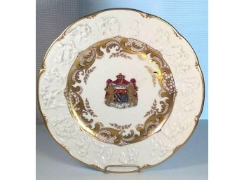 Antique Capodimonte Dresden 11' Porcelain Plate Of Napoleon & Josephine