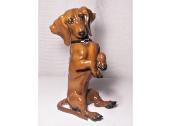 Rosenthal Large Size Begging Dachshund Porcelain Dog Figurine