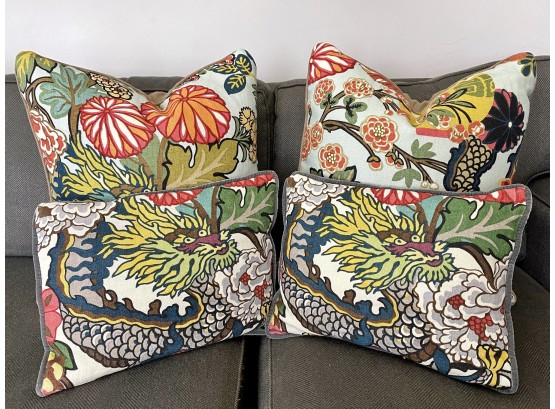 Two Pair Of Colorful Decor Pillow