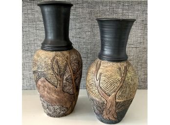 Two Matching Vases