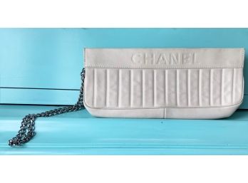 Chanel Ivory Leather Clutch