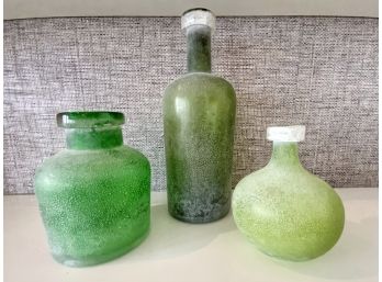 Seaglass Green Bottles
