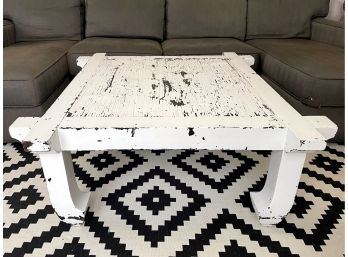 Shabby Chic White Square Coffee Table