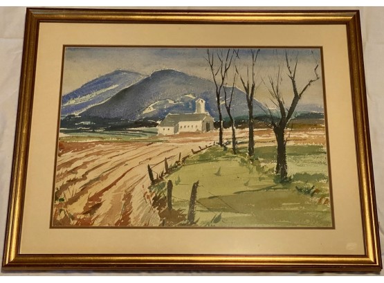 Carl T. Linden, Watercolor On Paper, Unsigned, Framed