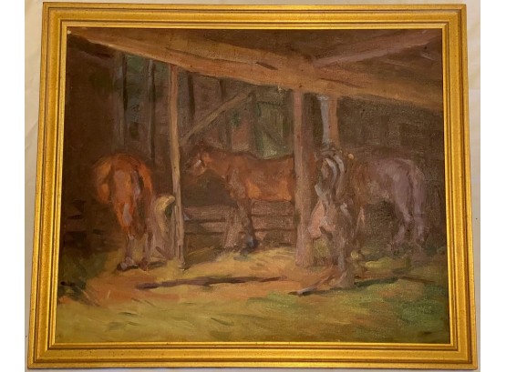 Carl T. Linden, Oil On Canvas, Unsigned, Framed
