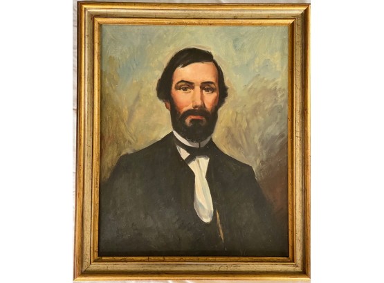 Carl Linden, Oil On Canvas, Gentleman's Portrait, Framed