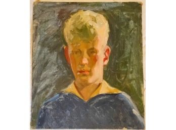 Oil On Canvas, Boy In Blue