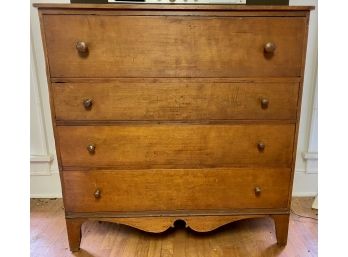 Antique Four Drawer Maple Chest