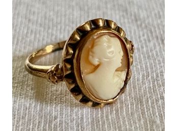 Antique 10K Gold Cameo RIng