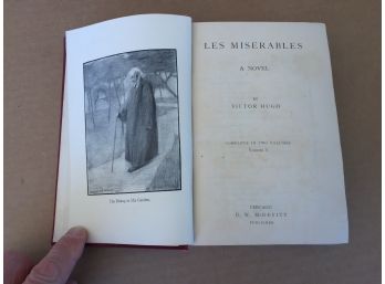 Les Miserables. A Novel. By Victor Hugo. Volume I. 19th Century Illustrated Hard Cover Book. Good Condition.