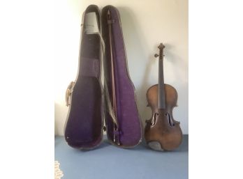 Violin In Purple Lined Violin Case