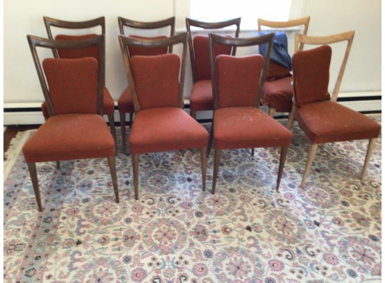 Set Of 8 Mid Century Chairs