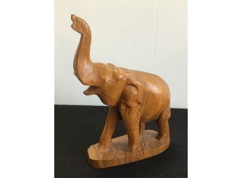 Wood Sculpted Elephant Statue