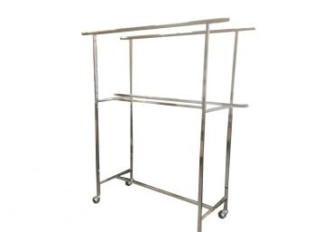 Large Adjustable  Commercial Clothing Rack On Wheels Double Sided