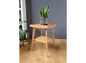 Mid Century Pedestal Table / Plant Stand