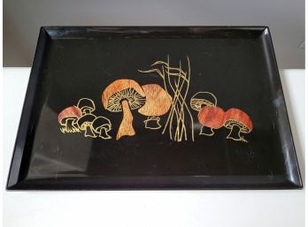 Late 60s Teakwood Insert Couroc Serving Tray