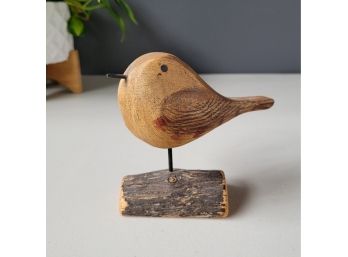 Vintage Mid Century Carved Wood Bird