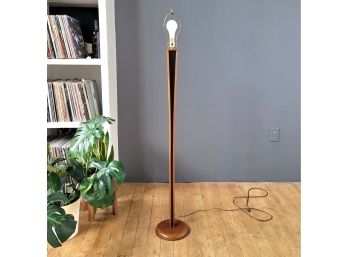 Original 60s Solid Teak Floor Lamp
